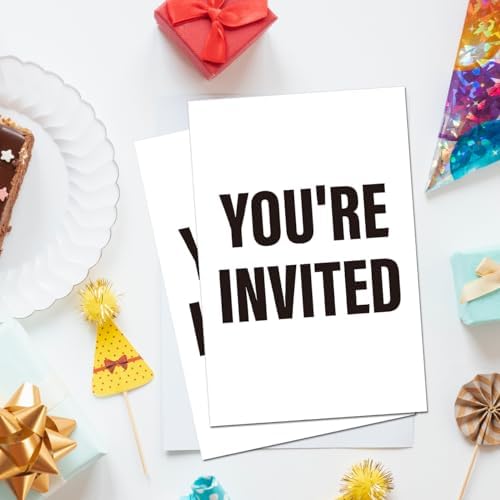 Soiceu Teen Boy Birthday Invitations with Envelopes Set of 20