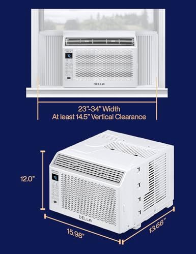 DELLA 5000 BTU Smart Window AC with Alexa WIFI and Eco Mode
