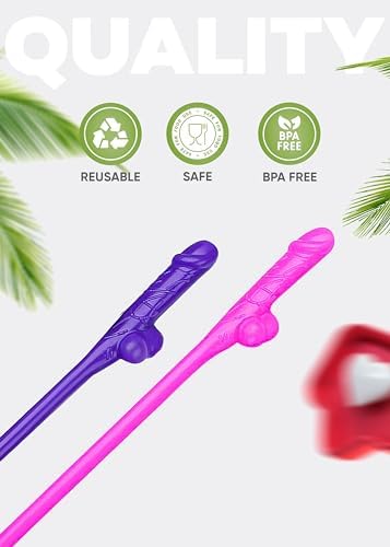 20pcs Funny Bachelorette Party Penis Straws