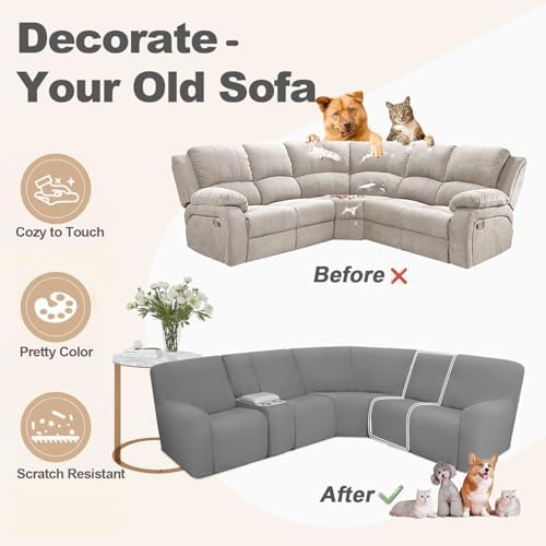 ALIECOM Waterproof Recliner Slipcover for Sectional Couch