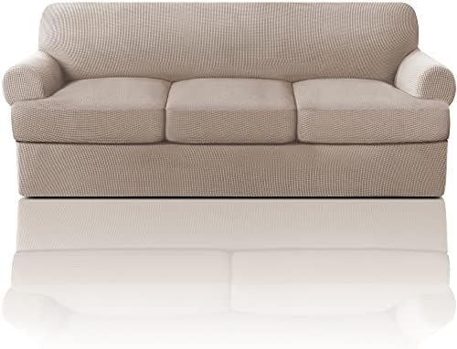 PrinceDeco T Cushion Sofa Slipcover 4 Piece Set