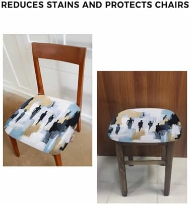 Modern Canvas Seat Covers for Dining Chairs Set of 2 1