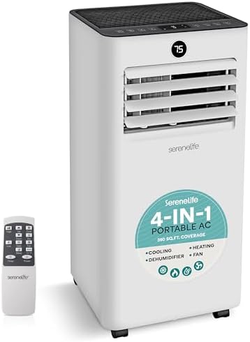 SereneLife 8000 BTU Portable AC and Heater with Dehumidifier
