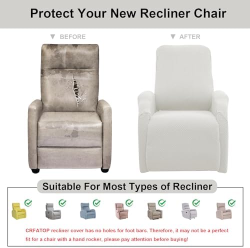 CRFATOP 4 Piece Recliner Chair Covers for Kids Dogs Pets