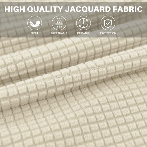 MIFXIN Armchair Slipcover Soft Stretch Jacquard Cover With Arms 1
