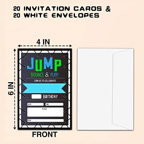 CLIRBE Bounce House Birthday Invitations 20 Pack