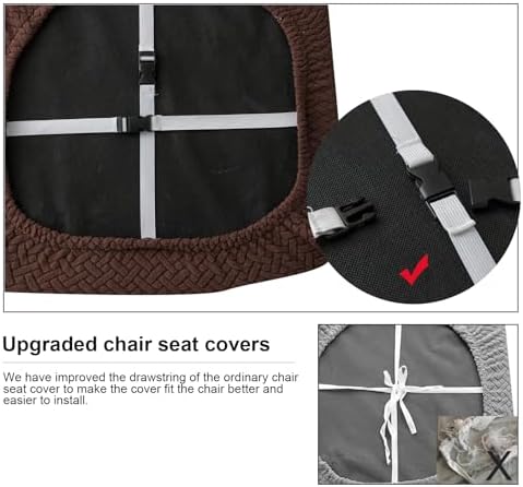 Genina Dining Chair Seat Covers 4 Pcs Chocolate 1