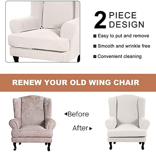 Eco-Ancheng Wingback Chair Slipcover 2 Piece