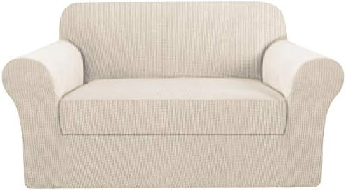 HVERSAILTEX Stretch Sofa Covers 2 Piece for 2 Cushion Couch 1