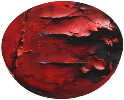 Abstract Red Textured Canvas Bar Stool Slipcover