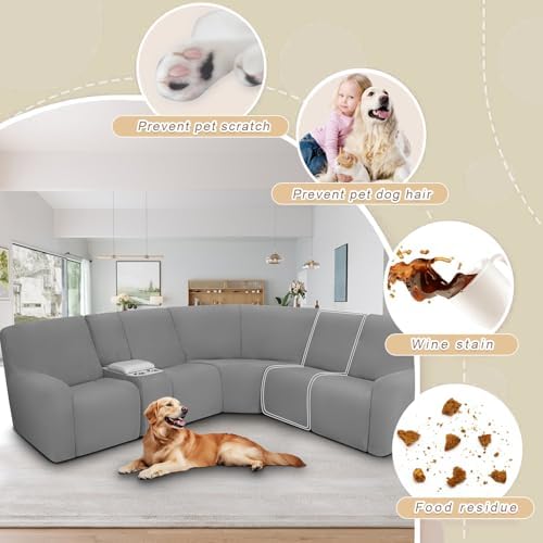 ALIECOM Waterproof Recliner Slipcover for Sectional Couch
