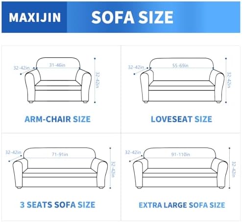 MAXIJIN Stretch Chair Cover with Arms for Living Room