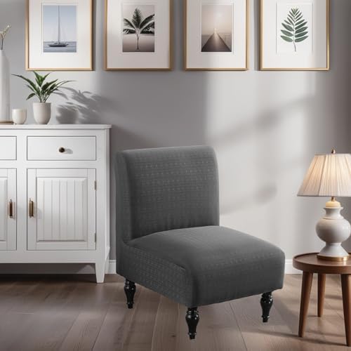 LavishCover Armless Accent Chair Slipcover - Dark Grey 1pc