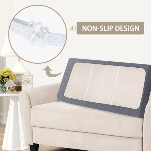 SearchI Stretch Jacquard Sofa Cushion Covers Medium Grey