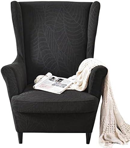 MIFXIN 2 Piece Wingback Chair Slipcover with Cushion Cover