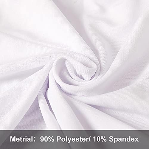 Bricia 12 PCS White Stretch Spandex Dining Chair Covers