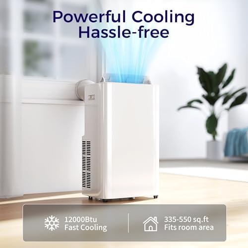 HOMCOM 12000 BTU Portable AC Unit with Remote Control and 4 Modes
