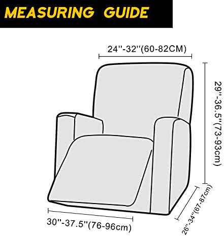 Granbest Premium Water Repellent Recliner Slipcover with Pockets Black