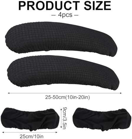 4 Pcs Office Arm Covers - Removable Stretchable Protective Sleeves