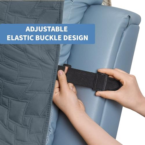 CUCRAF Non Slip Quilted Sofa Cover - Large Dark Gray