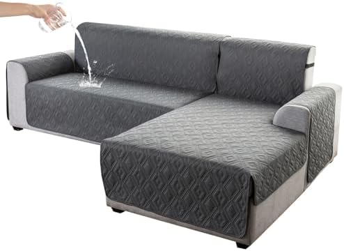 Genina 100 Waterproof Sectional Couch Covers for Dogs and Kids