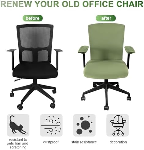 Tallew 4 Pcs Office Chair Covers Set