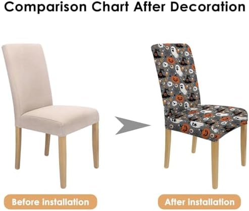 4 Pcs Halloween Dining Chair Covers