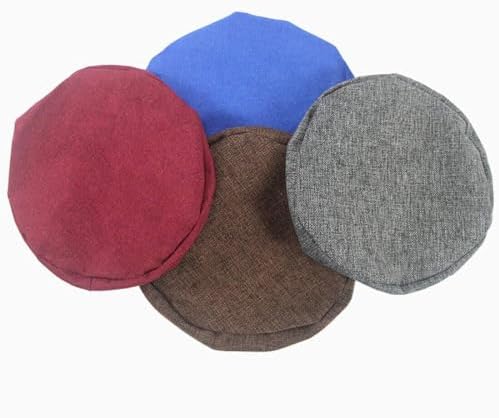 Cyan Blue Round Stool Slipcover Canvas Cover
