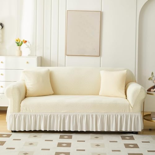 Farmhouse Sofa Covers 2 Seaters 2024 Beige