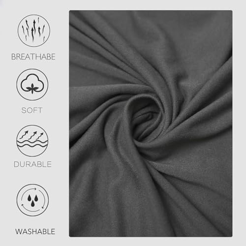 Deisy Dee Mid-Century Modern Chair Cover Dark Grey