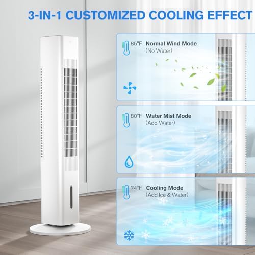 Flowbreeze 35 Inch Windowless Portable Air Conditioner with Remote Control