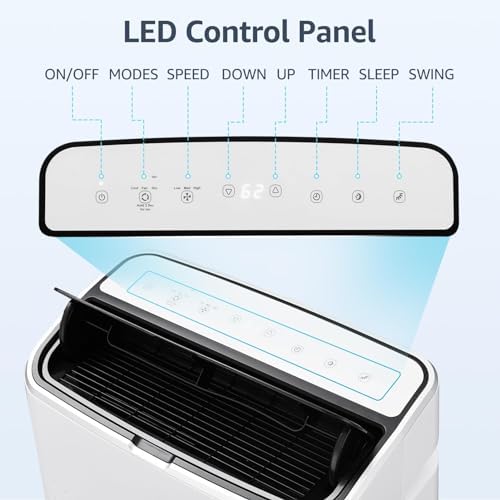 14000 BTU Portable AC Unit with Fan and Dehumidifier 1