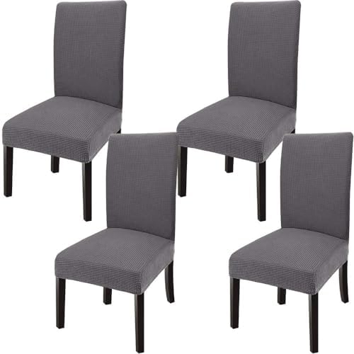 GoodtoU Dining Chair Covers 4 Pack - Stretch Removable and Washable