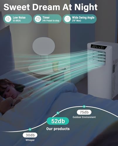 Hykolity 10000 BTU WiFi Portable Air Conditioner with 4 in 1 Function