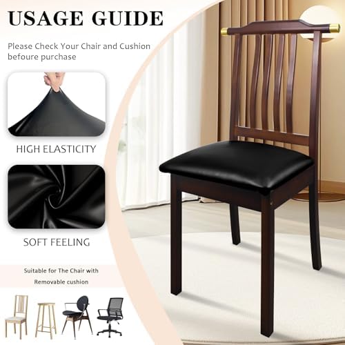 Waterproof Pu Leather Dining Chair Covers Set of 4