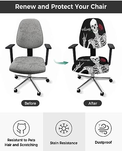 Vandarllin Halloween Office Chair Cover Black 1