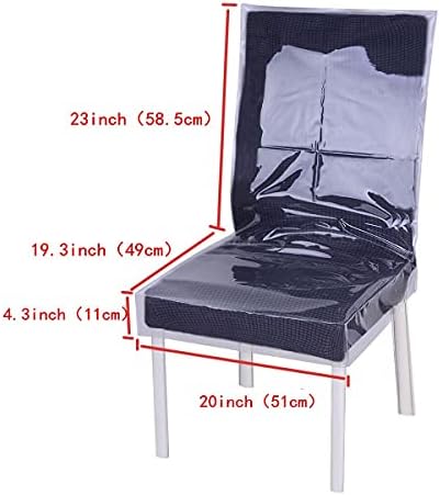 Clear Dining Chair Slipcovers 205 Inch W x 193 Inch D