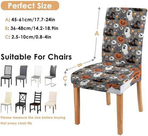 4 Pcs Halloween Dining Chair Covers