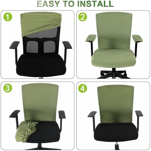 Tallew 4 Pcs Office Chair Covers Set