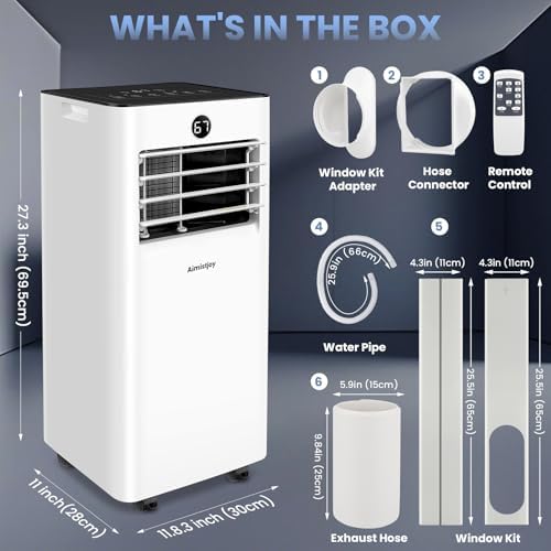 10000 BTU Portable AC Unit with Remote Fan Sleep Timer
