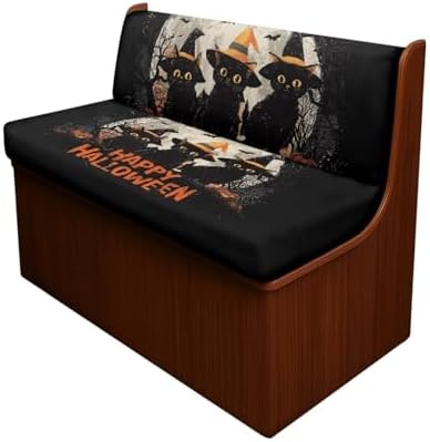 Wetoricau Cat Halloween Pattern 2PCS Sofa Slipcover
