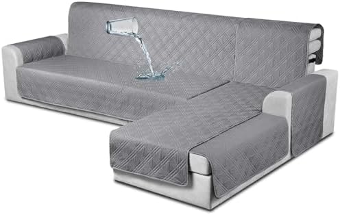 TAOCOCO Large Reversible L Shaped Sofa Covers 3pcs Waterproof Sectional Couch Protection
