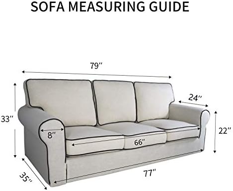 PureFit Stretch Sofa Slipcover - Dark Gray