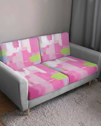 Pink Modern Stretch Sofa Cushion Cover Replacement 1 Pcs