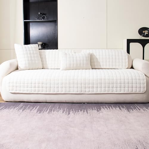 Velvet Sofa Cover for 3 Cushion Sectional L Shape