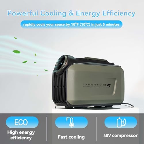 CYBERTAKE Portable Air Conditioner 3-in-1 Dehumidifier Fan