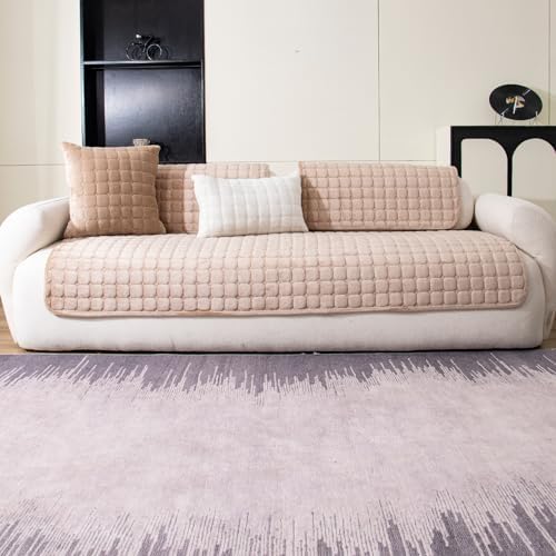 Velvet Sofa Cover for 3 Cushion Sectional L Shaped Recliner