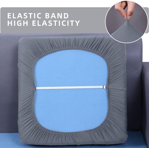 Hyha Waterproof Couch Cushion Covers - 3 Pack Grey