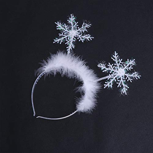 Luxshiny 4pcs Snowflake Headband Christmas Costume Prop 1