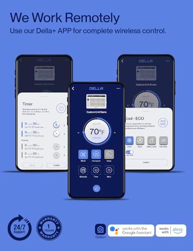 DELLA 5000 BTU Smart Window AC with Alexa WIFI and Eco Mode